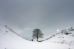 Hadrians wall snow